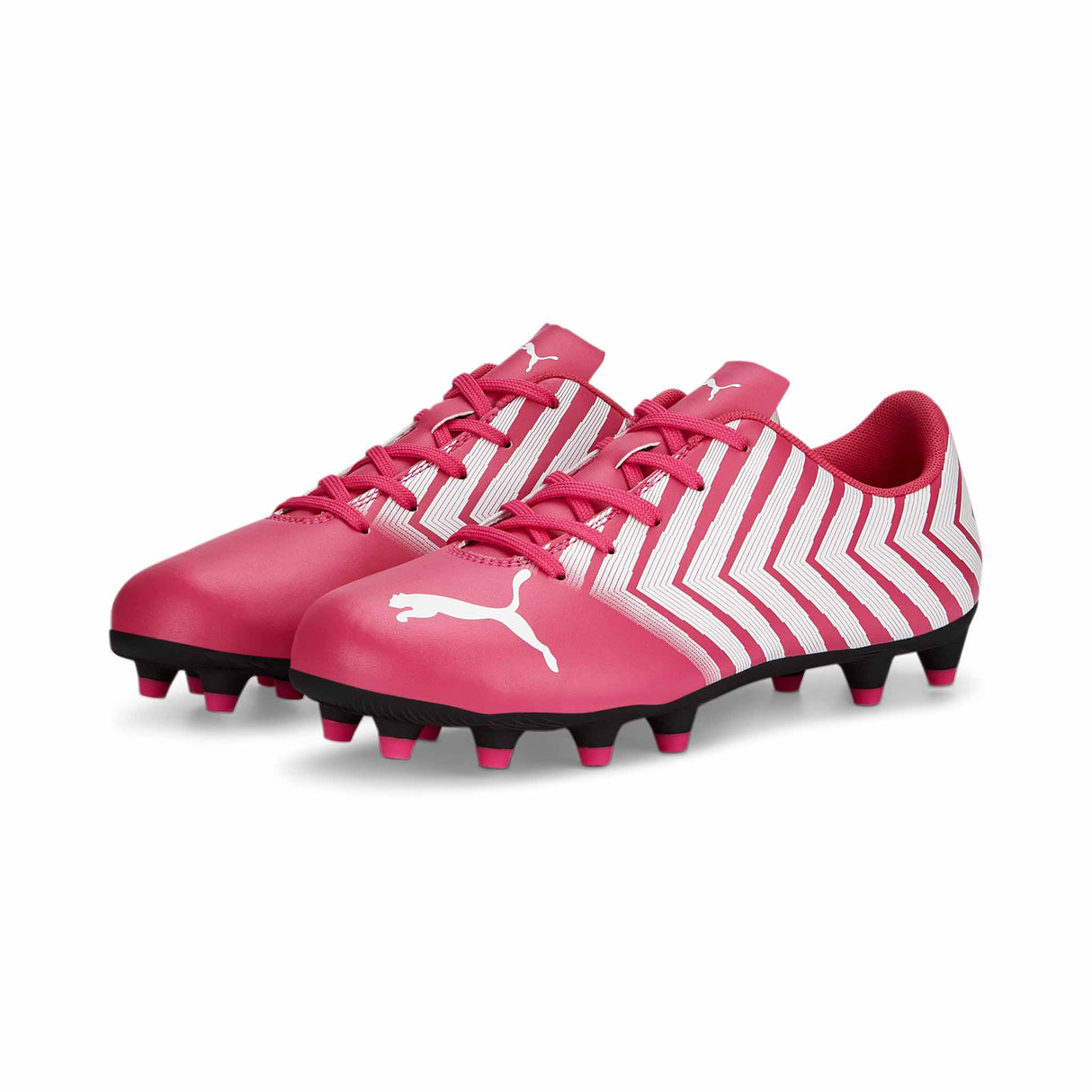 Puma Tacto II FG/AG Junior chaussure de soccer enfant - Rose / Blanc