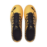 Puma Tacto II FG/AG Junior souliers soccer crampons orange noir enfant empeigne