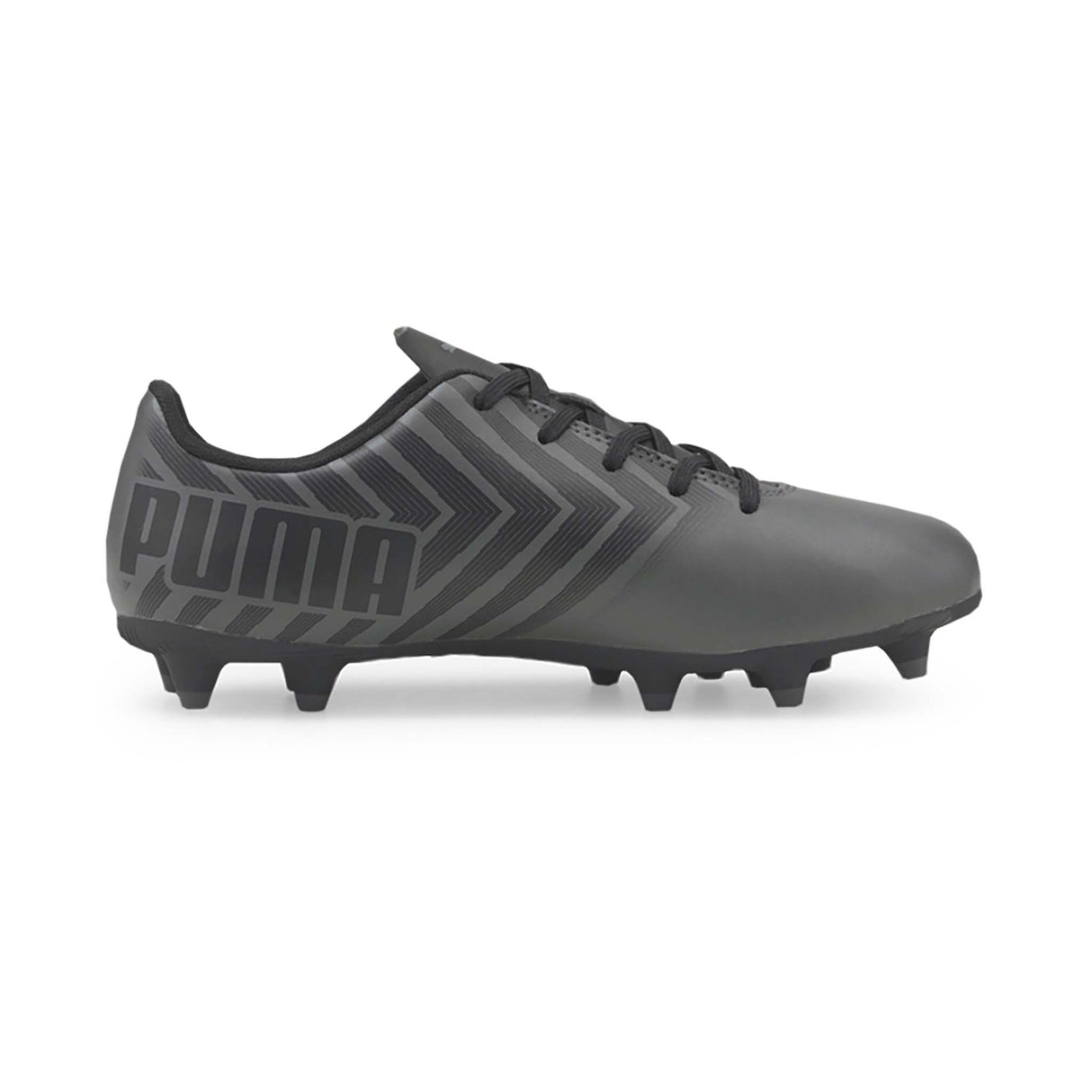 Puma Tacto II FG/AG Junior souliers soccer crampons gris noir enfant lateral