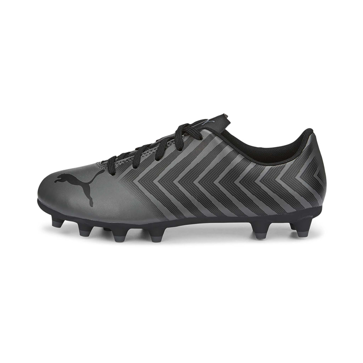 Puma Tacto II FG/AG Junior souliers soccer crampons gris noir enfant lateral