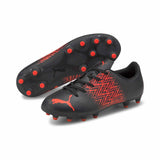 Puma Tacto FG/AG Junior chaussures de soccer enfant Noir / Rouge paire