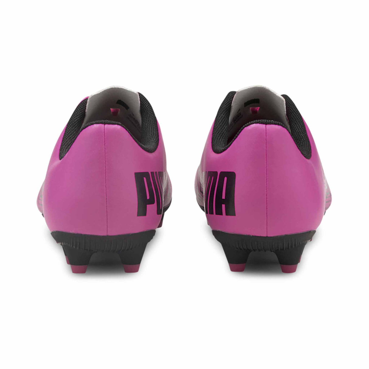 Puma Tacto FG/AG Junior chaussures de soccer enfant Rose / Noir vue de dos