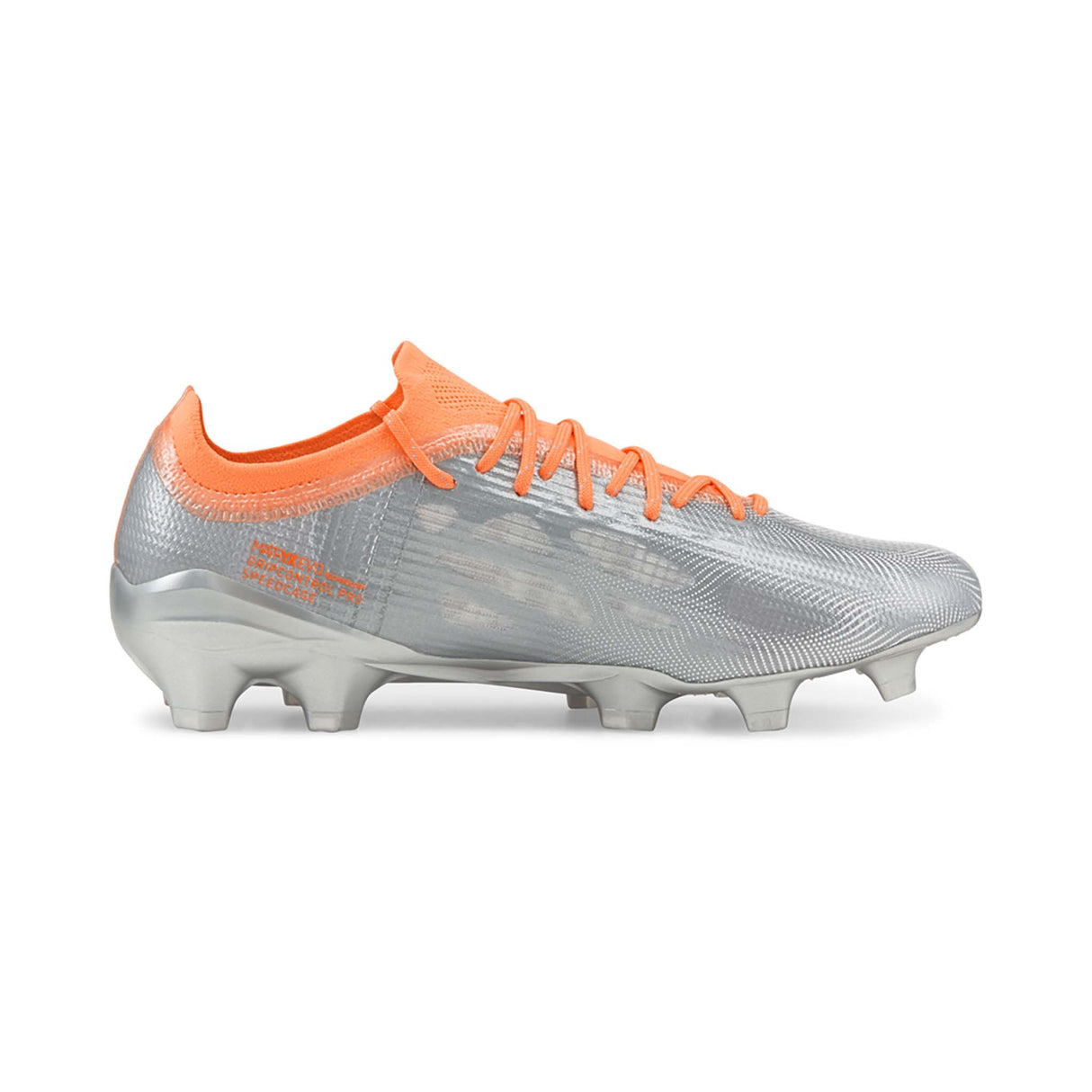 Puma Ultra 1.4 FG/AG chaussures de soccer diamond silver neon citrus lateral