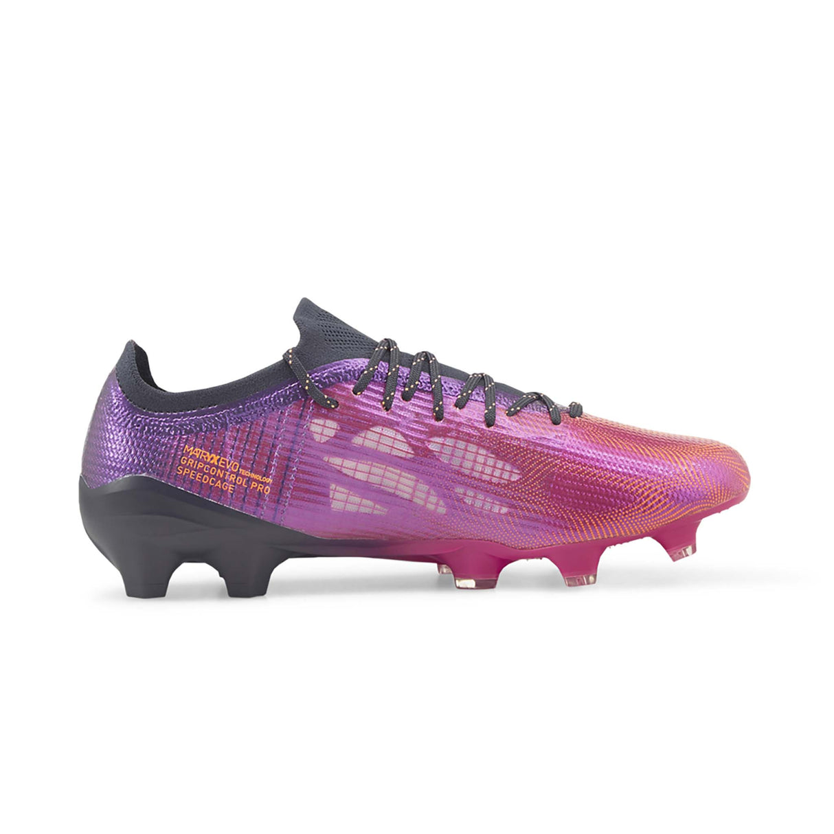 Puma Ultra 1.4 FG/AG chaussures de soccer fuchsia neon citrus parisian lateral