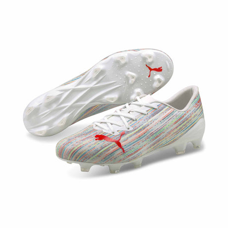 Puma Ultra 2.2 FG/AG chaussures de soccer à crampons Puma White/Red Blast paire