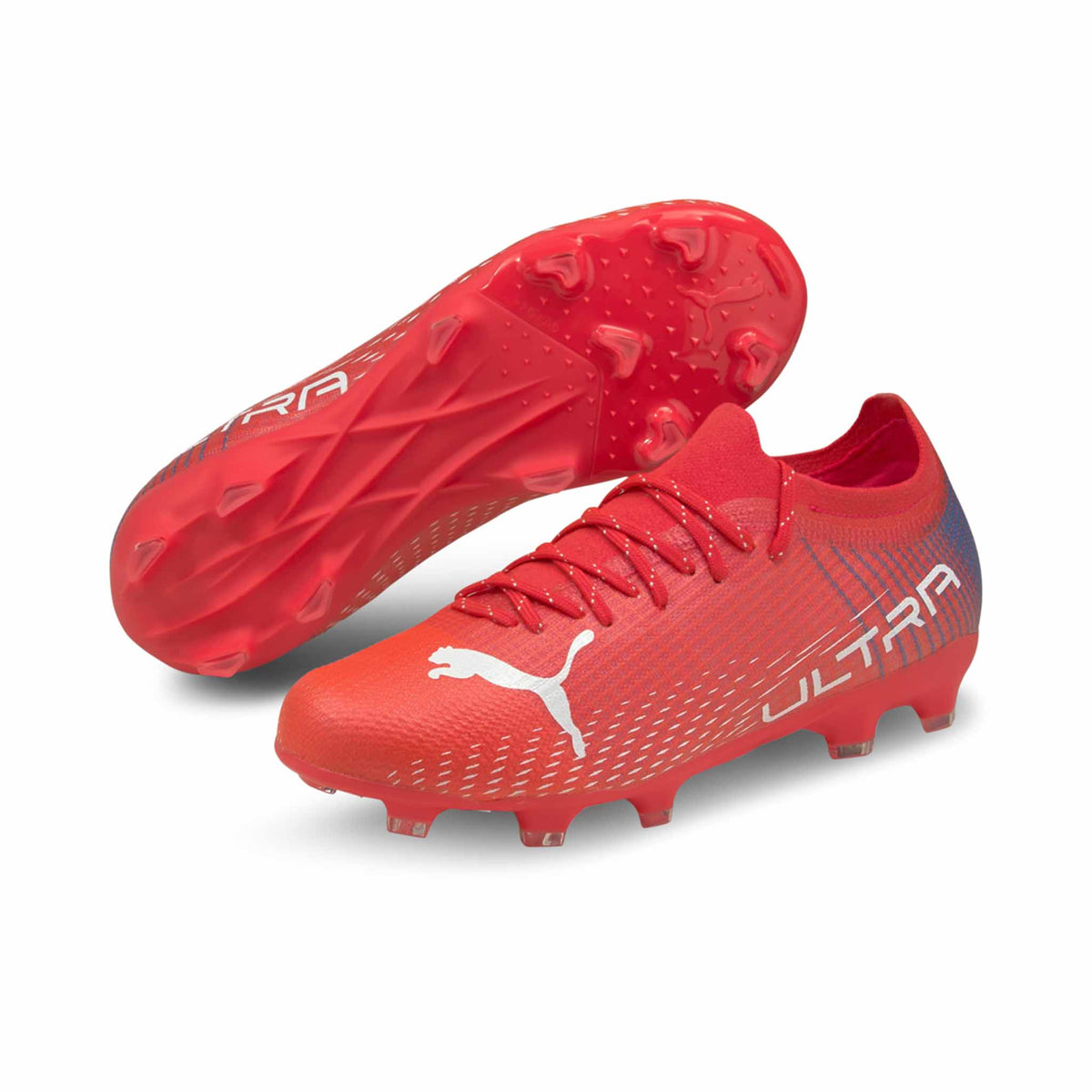 Puma Ultra 2.3 FG junior chaussures de soccer à crampons pour enfants - Sunblaze / Puma White / Bluemazing