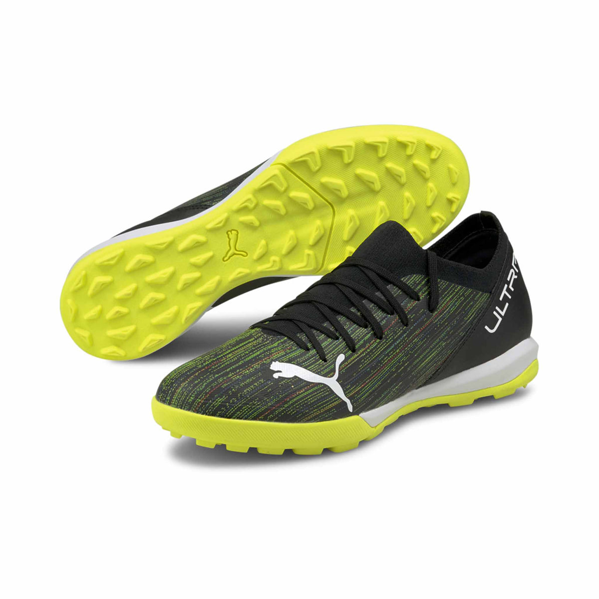 Puma Ultra 3.2 TT chaussures de soccer turf - Puma Black / Puma White / Yellow Alert - paire