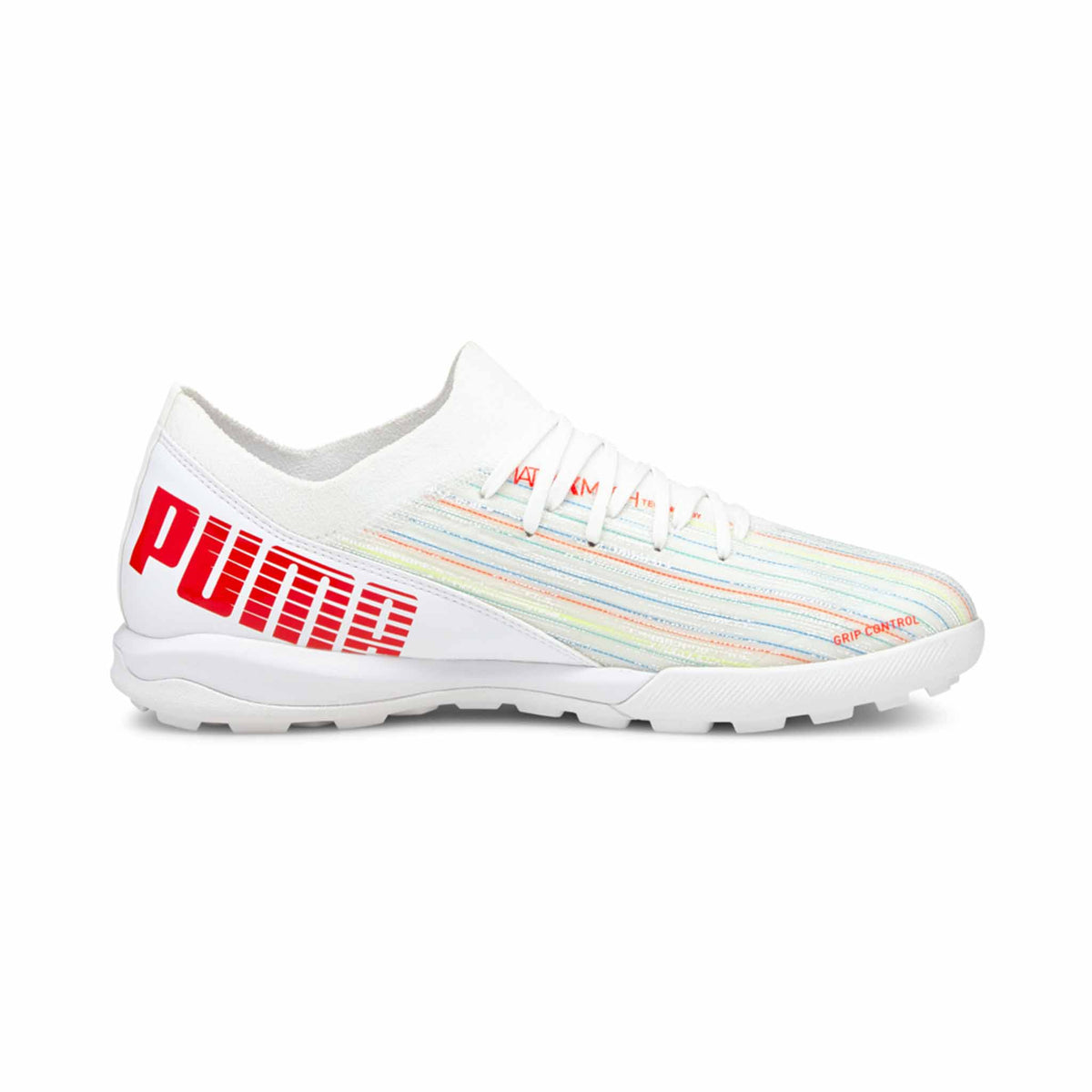 Puma Ultra 3.2 TT chaussures de soccer turf - Puma White / Red Blast - côté
