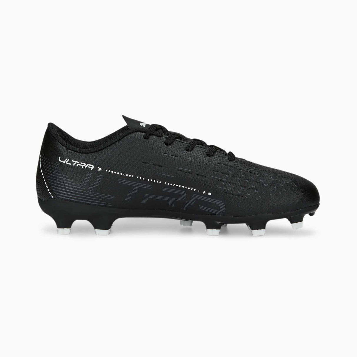 Puma Ultra Play FG/AG souliers soccer crampons enfant lateral- noir