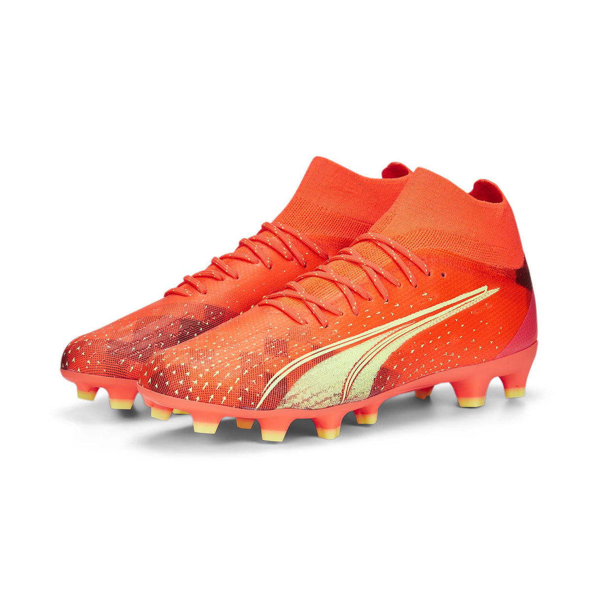 Puma Ultra Pro FG/AG souliers de soccer fiery coral / Fizzy light / Puma black paire