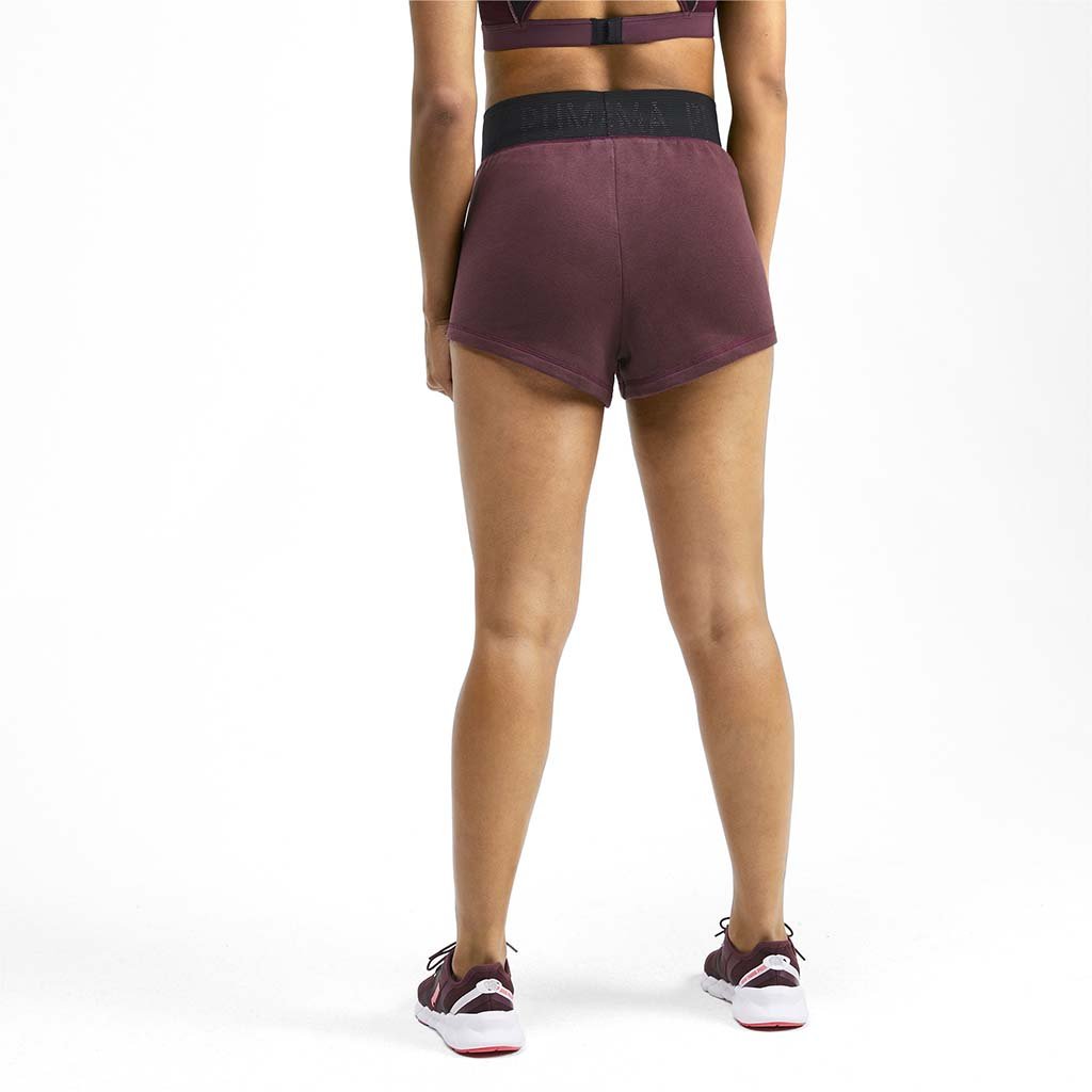 Puma Women&#39;s Logo Shorts 3 pour femme bourgogne lv2