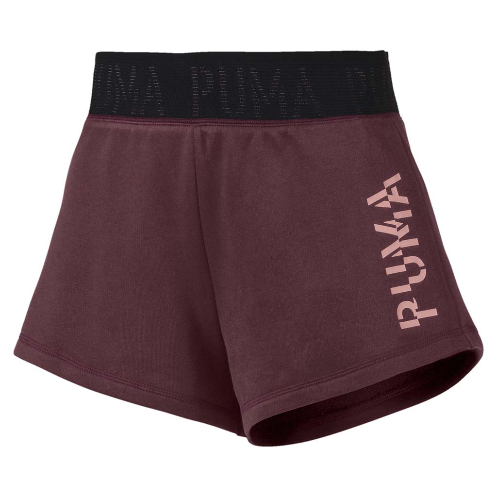 Puma Women&#39;s Logo Shorts 3 pour femme bourgogne