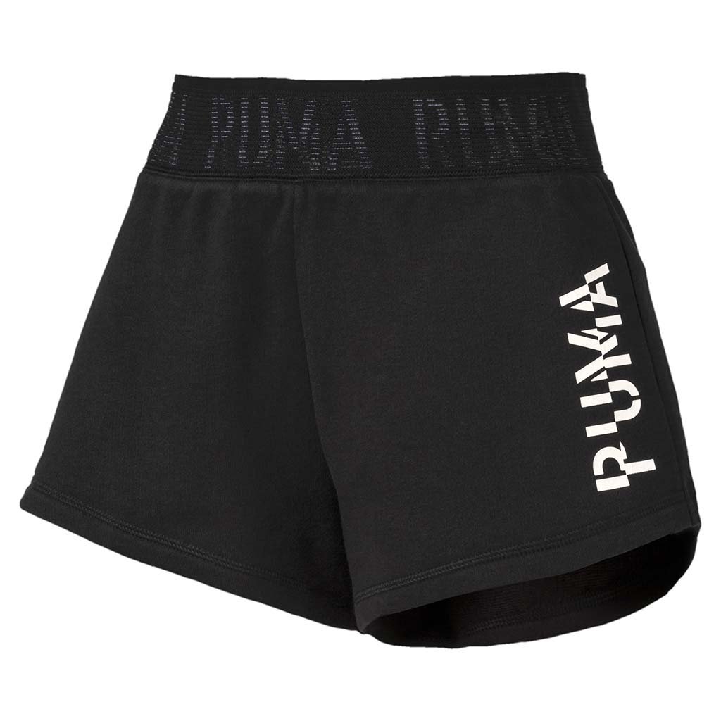 Puma Women&#39;s Logo Shorts 3 pour femme noir