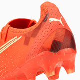 Souliers de soccer Puma Ultra Ultimate FG/AG adulte -fiery coral fizzy light talon