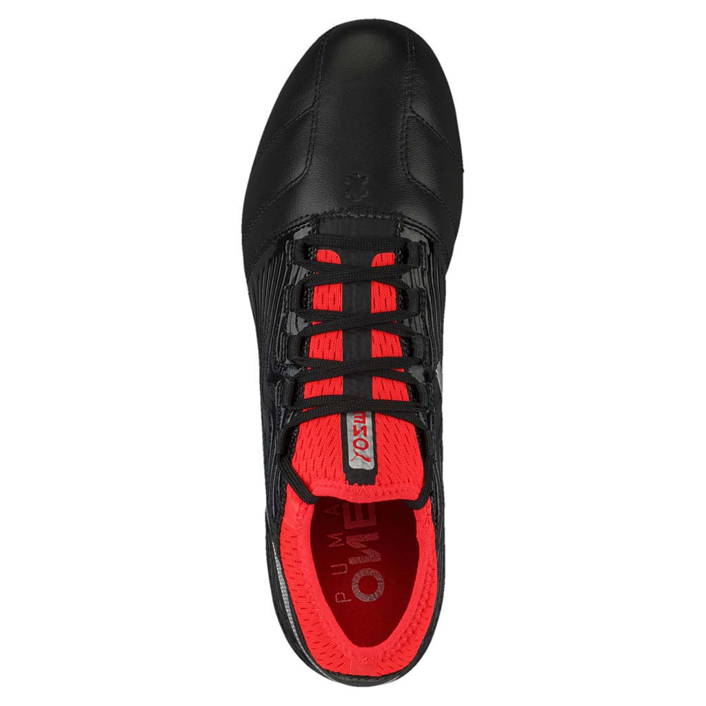 Puma One 18.3 FG chaussure de soccer noir argent rouge uv