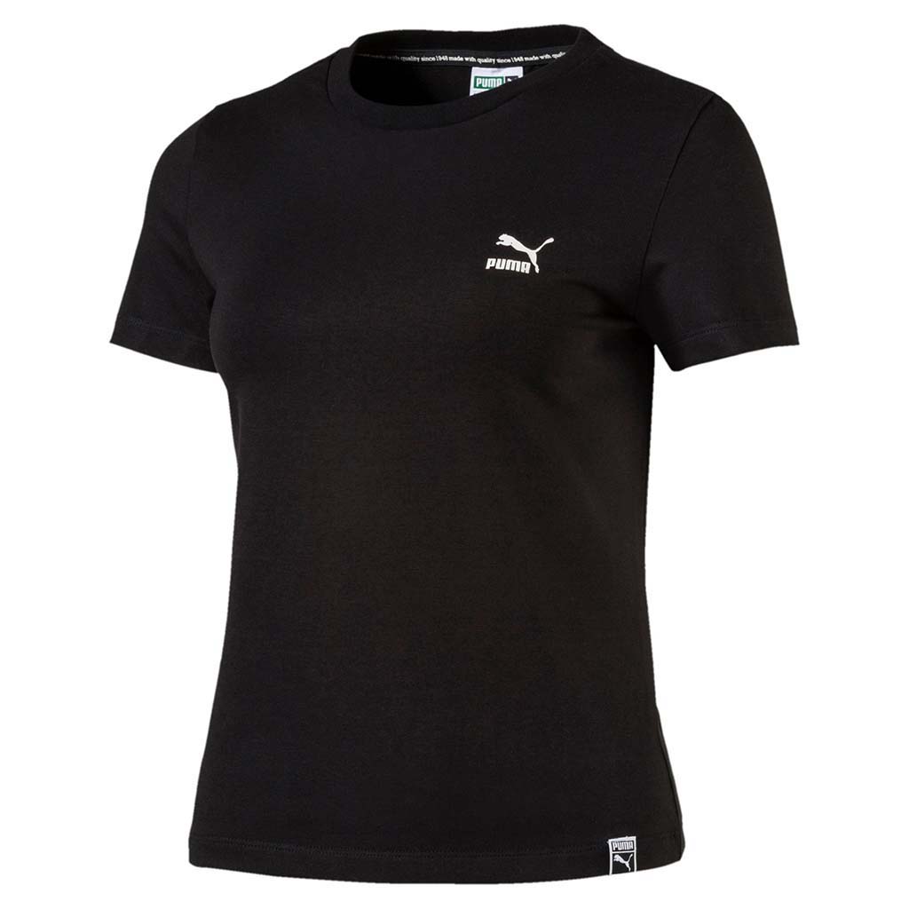 Puma Classic Logo T-shirt étroit pour femme noir