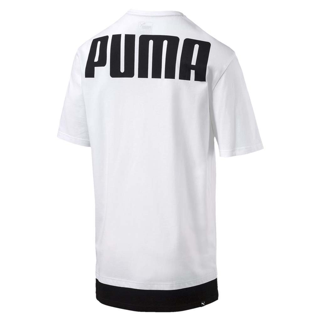 Puma Rebel t-shirt pour homme blanc dos