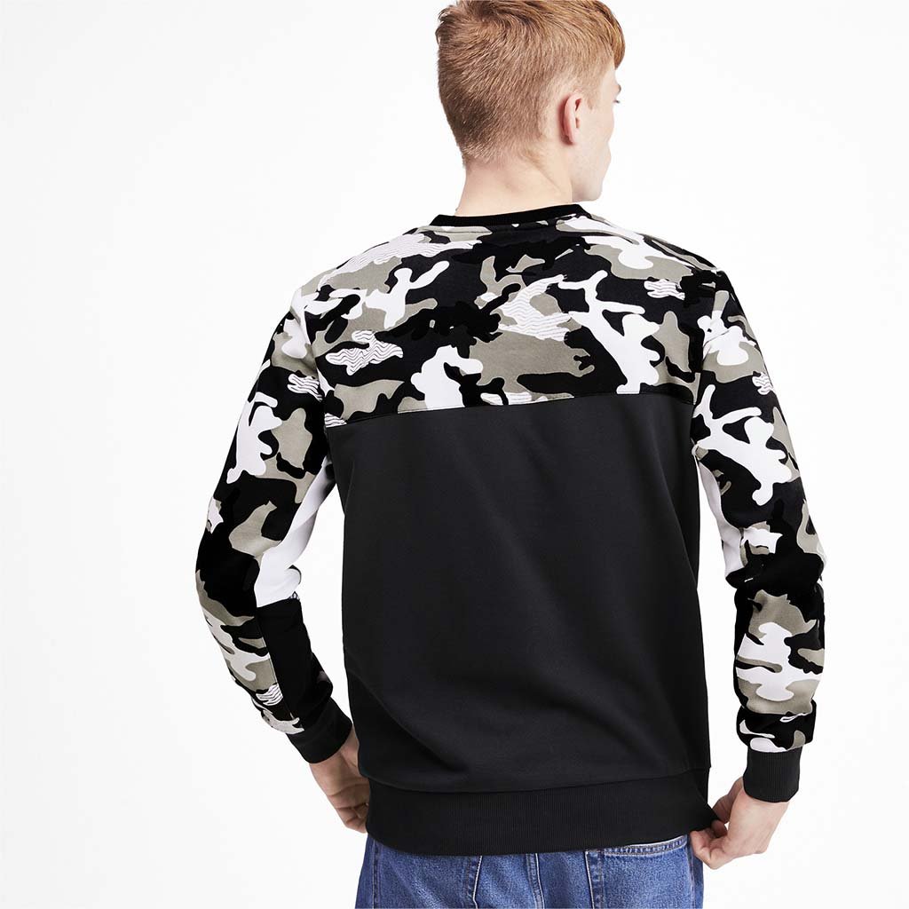 Puma Chandail col rond molletonné Puma Classic Crew Placement pour homme