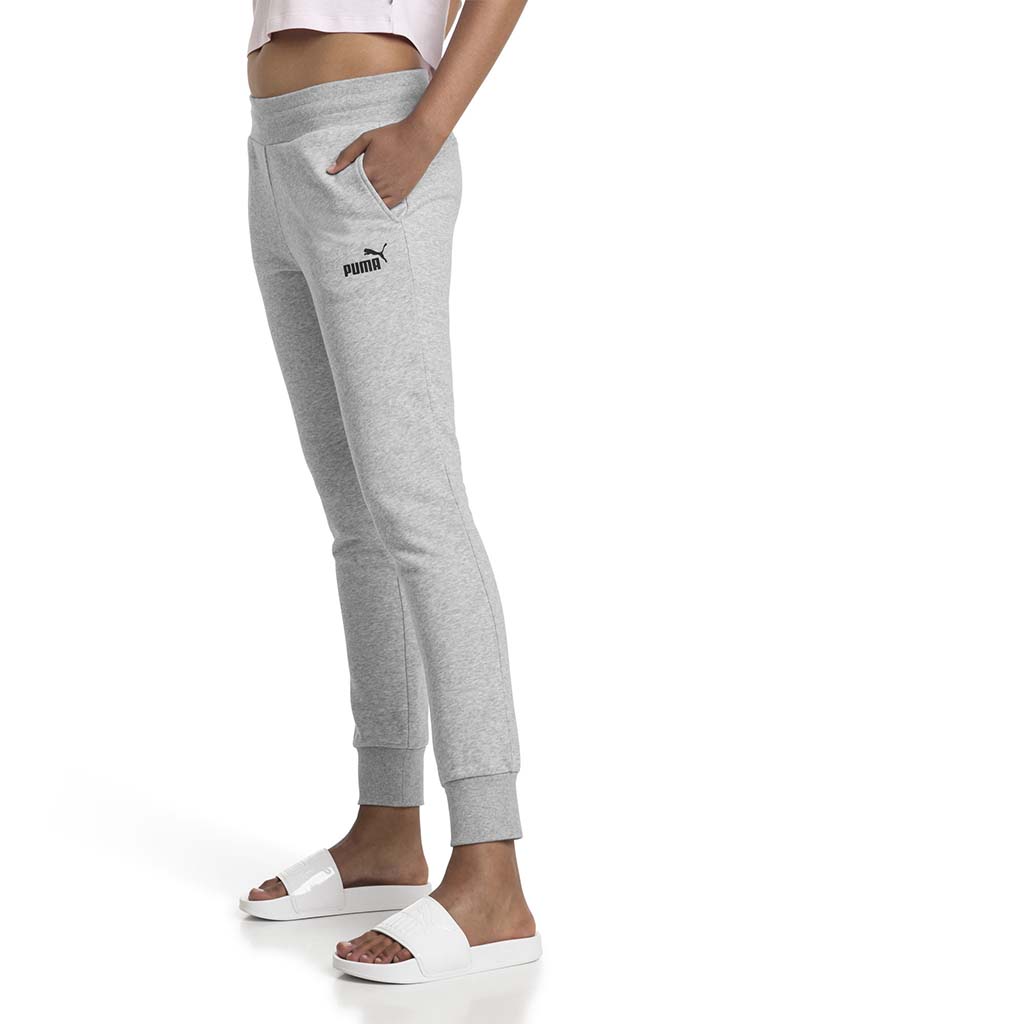 Pantalon de survetement Puma Essential Sweatpants gris pour femme lv1