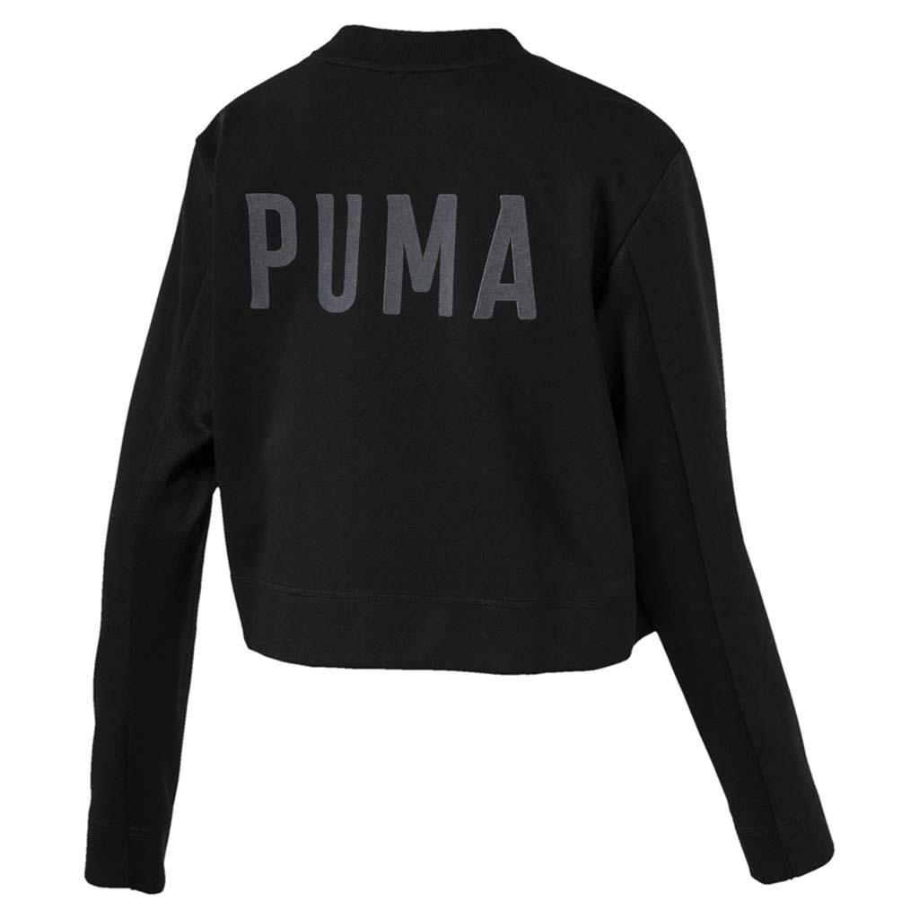 Crop Top Puma Fusion Crew Sweat noir pour femme rv