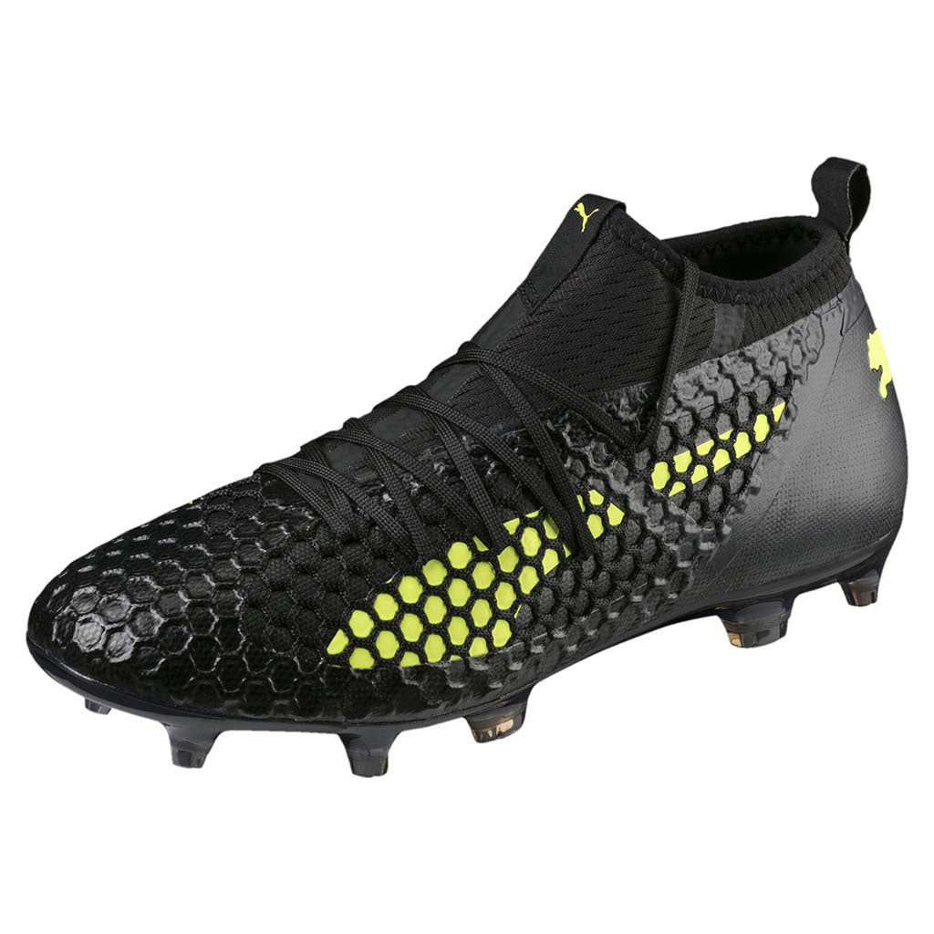 Puma Future 18.2 Netfit FG/AG chaussure de soccer noir jaune