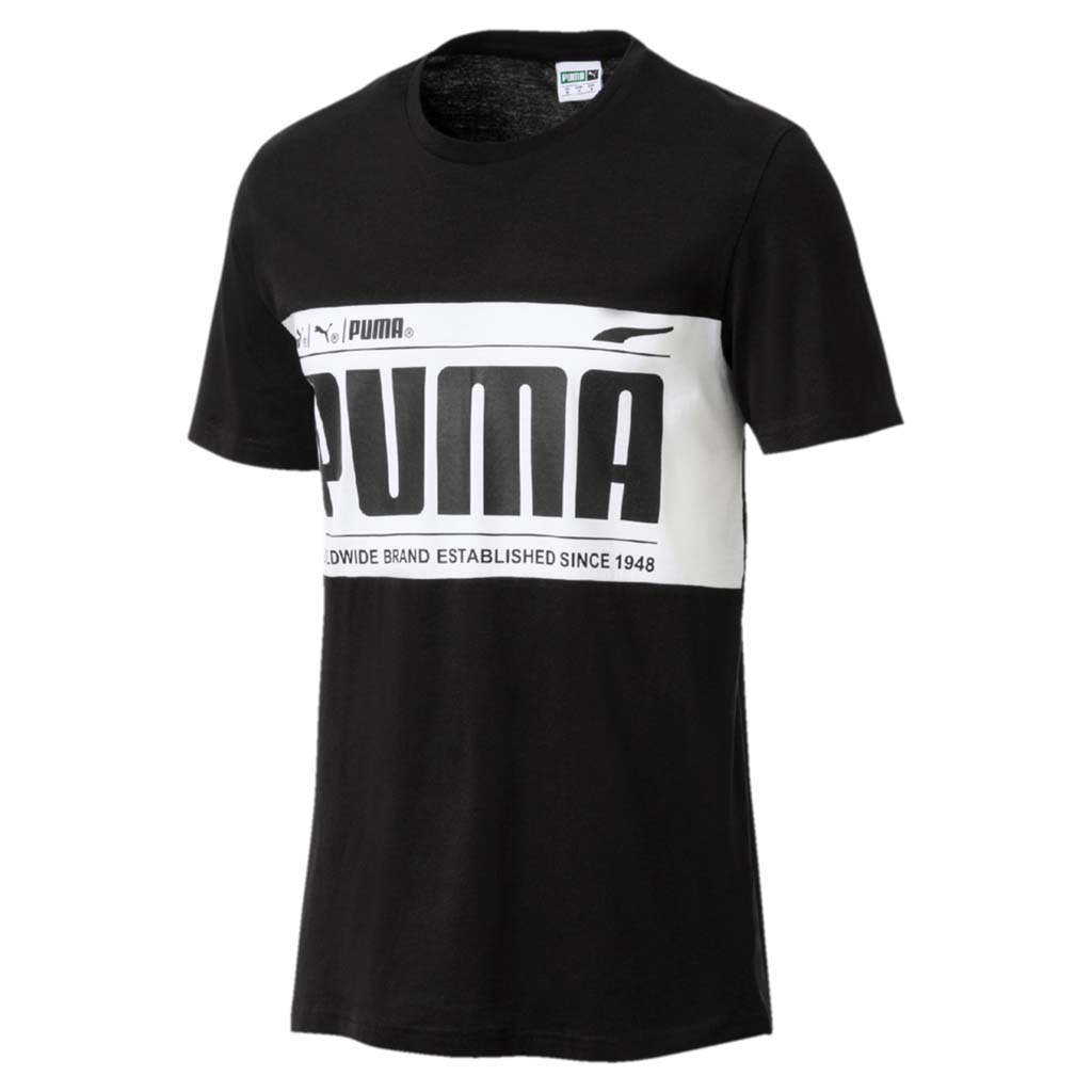 T-shirt Puma Graphic Logo Block Tee noir