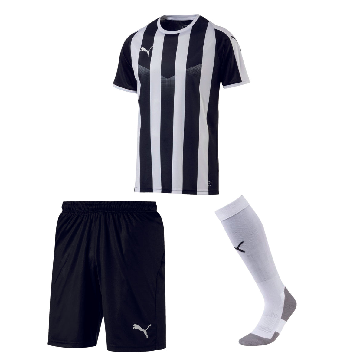 Puma Liga Striped ensemble de soccer chandail short et bas d&#39;équipe adulte