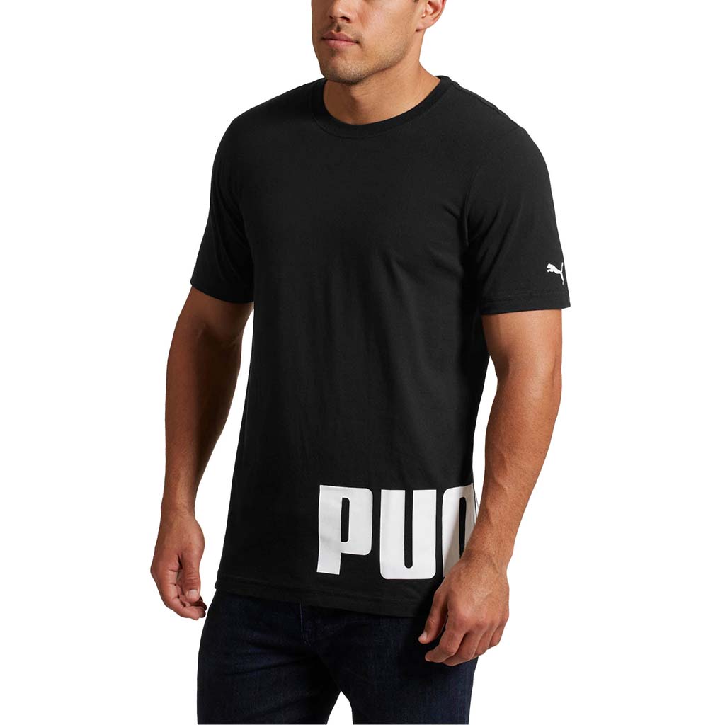 T-shirt Puma No 1 Logo Wrap Tee noir pour homme lv1
