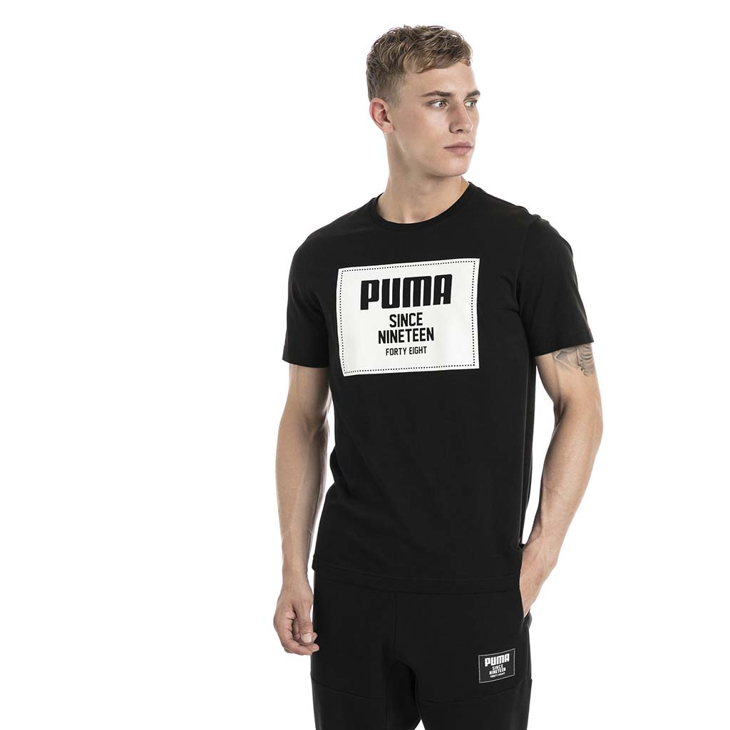 T-shirt manches courtes Puma Rebel Block Basic noir pour homme lv1
