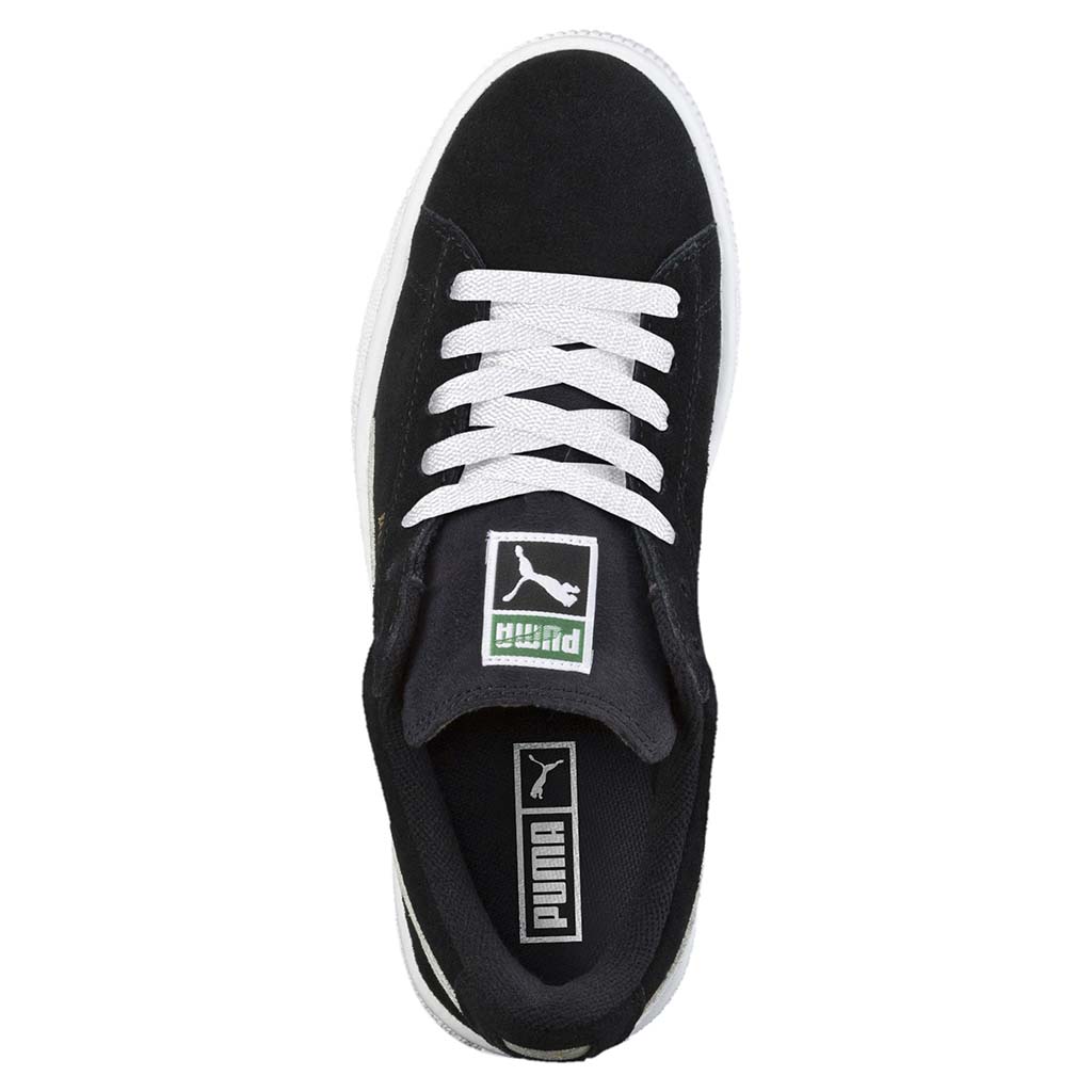 Puma suede junior black and white hot sale