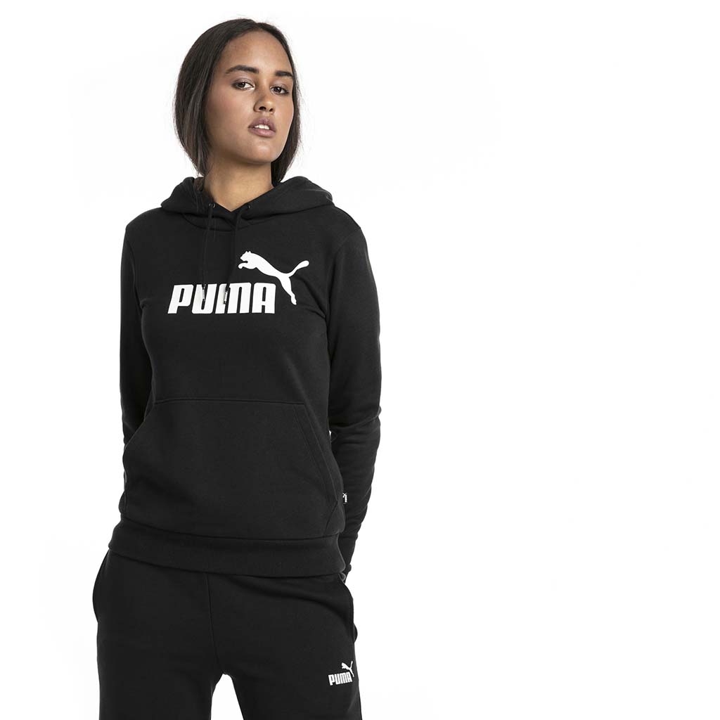 Sweatshirt a capuche Puma Essential Fleece noir pour femme lv1