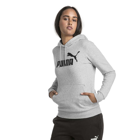 Sweatshirt a capuche Puma Essential Fleece gris pour femme lv1