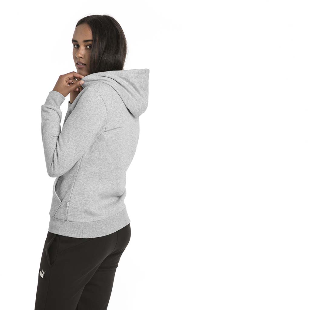 Sweatshirt a capuche Puma Essential Fleece gris pour femme lv2