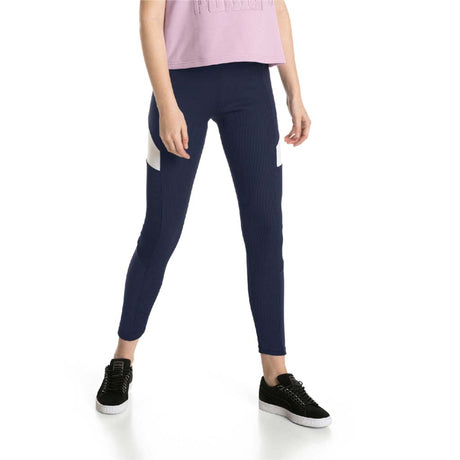Legging sport femme Puma Archive Retro Rib bleu lv