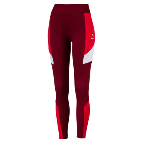 Legging sport femme Puma Archive Retro Rib rouge