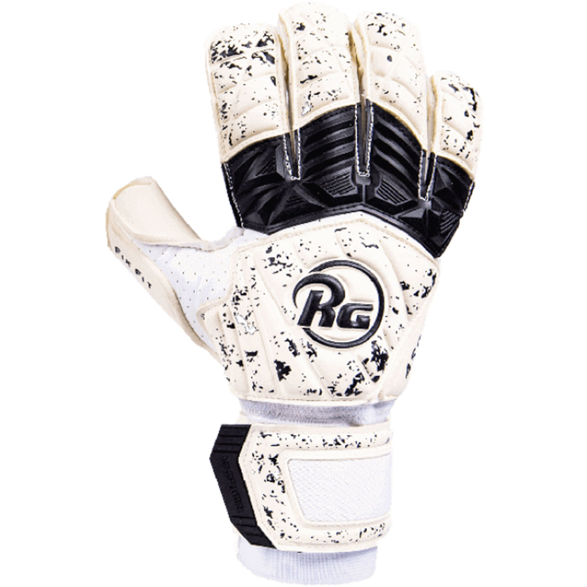 RG Goalkeeper Gloves Aspro gants de gardien de but de soccer - Blanc-Noir