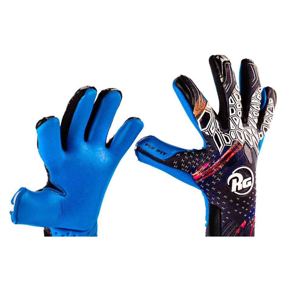 RG Goalkeeper gloves Aversa Blue gants de gardien de but de soccer paume