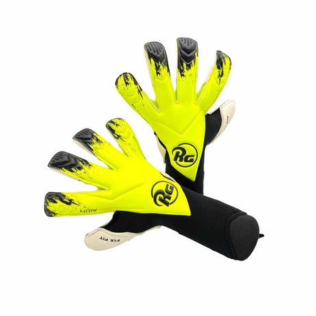 RG Goalkeeper gloves Aion gants de gardien de but de soccer - Jaune / Noir