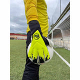 RG Goalkeeper gloves Aion gants de gardien de but de soccer - Jaune / Noir