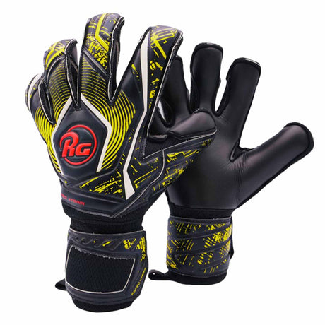 RG Goalkeeper Gloves Aspro 4Train gants de gardien de but de soccer paire - Noir / Jaune