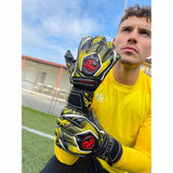 RG Goalkeeper Gloves Aspro 4Train gants de gardien de but de soccer live 6- Noir / Jaune