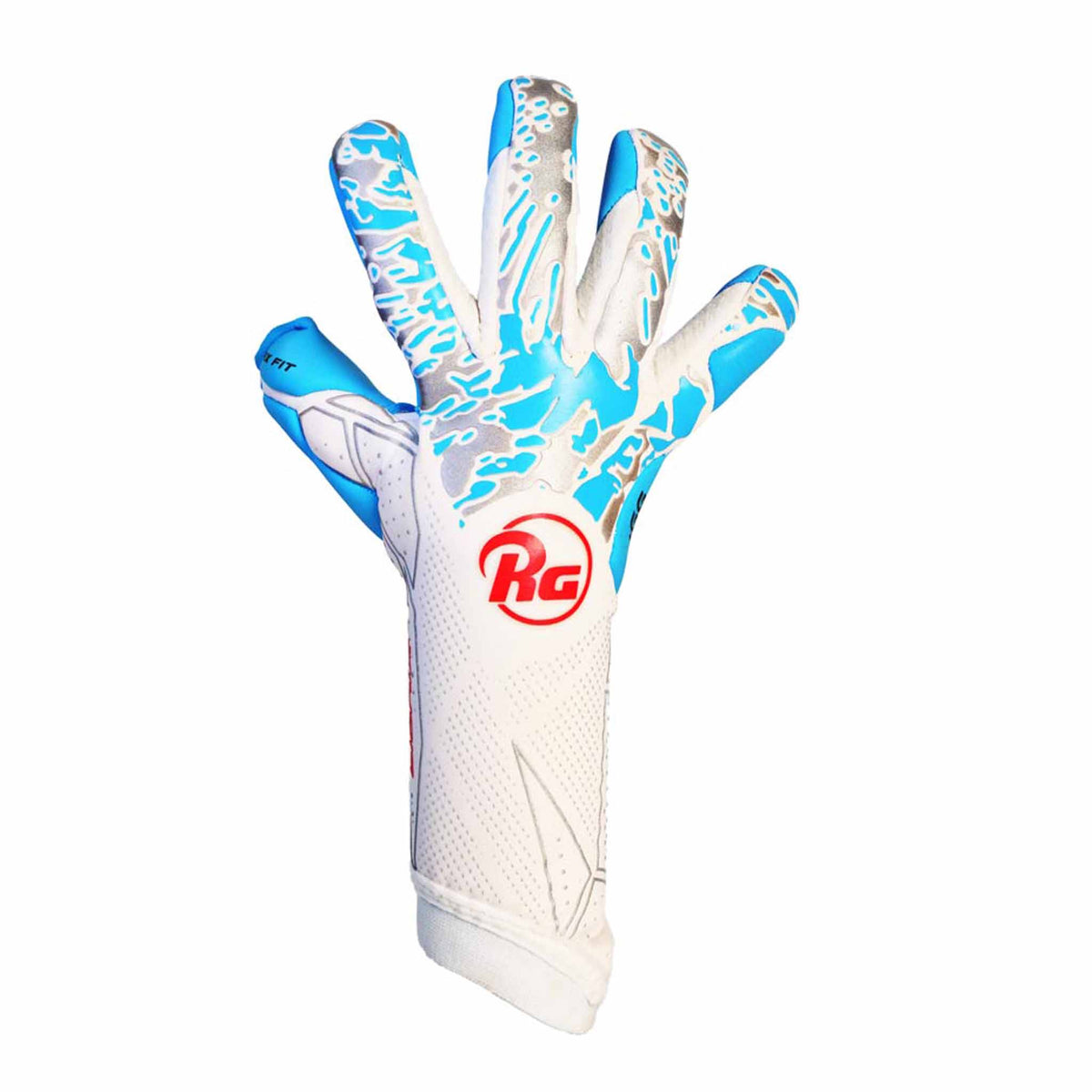 RG Goalkeeper gloves Bionix gants de gardien de but de soccer - Blanc / Bleu