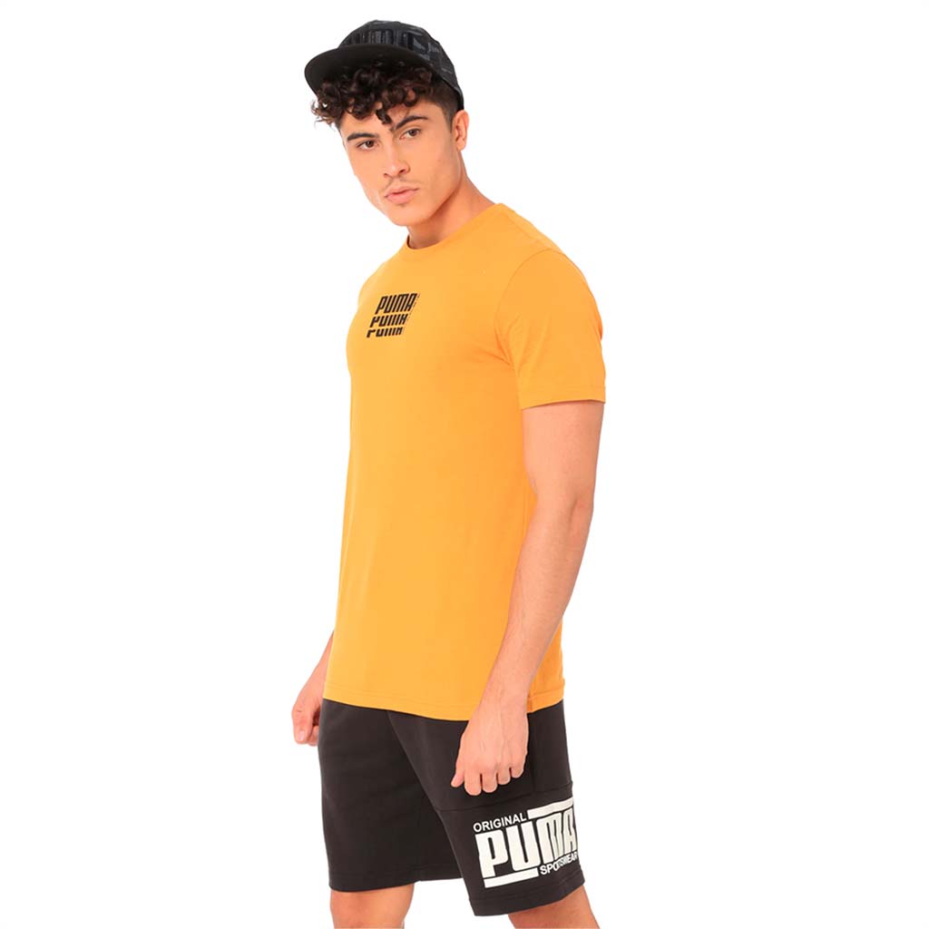 Puma t-shirt Rebel Up Basic pour homme jaune live 3