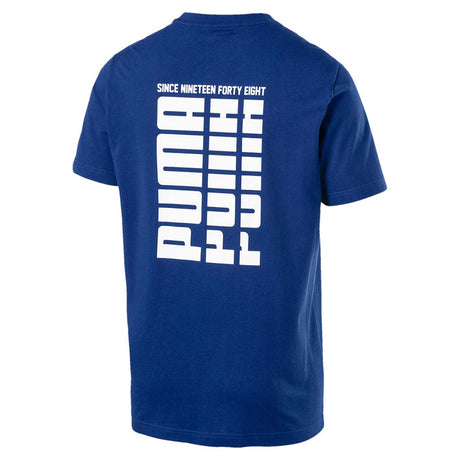 Puma t-shirt Rebel Up Basic pour homme bleu dos