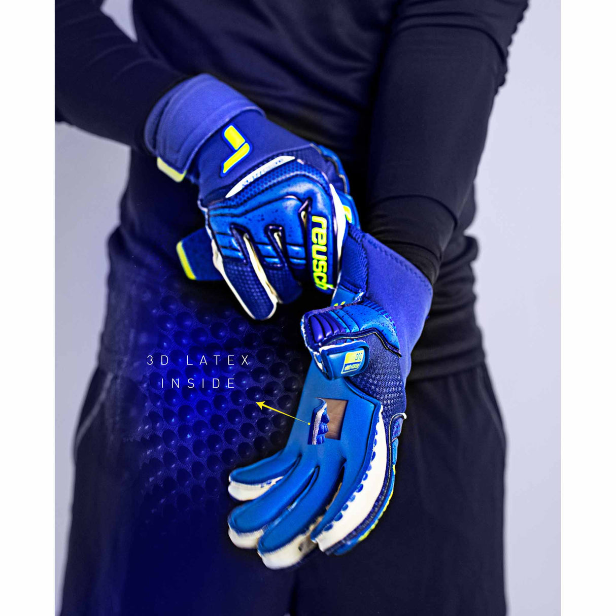 Reusch Attrakt Duo gants de gardien de soccer - Bleu / Vert
