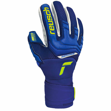 Reusch Attrakt Duo gants de gardien de soccer - Bleu / Vert