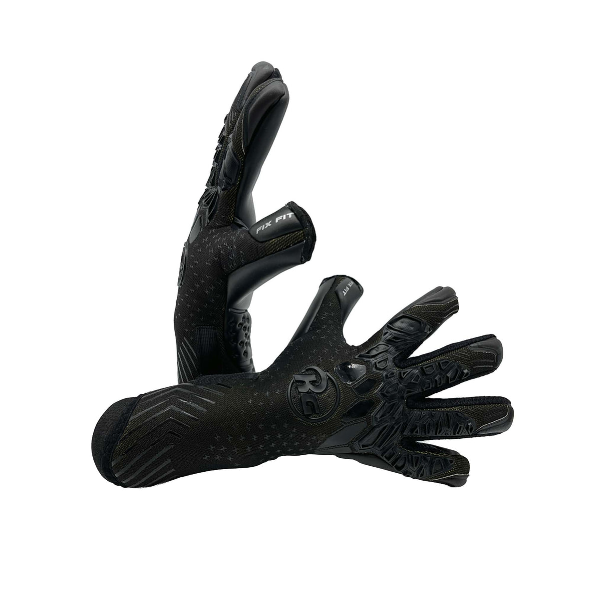 RG Goalkeeper Gloves Aversa gants de gardien de but de soccer noir lateral