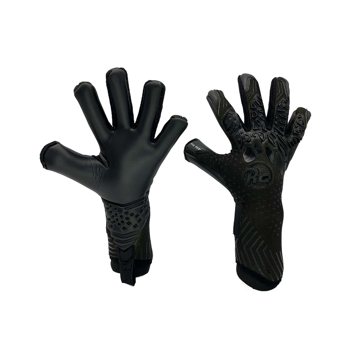 RG Goalkeeper Gloves Aversa gants de gardien de but de soccer noir paire