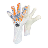 RG Goalkeeper Gloves Bionix 2021-22 Gants de gardien de but de soccer orange blanc paire 3