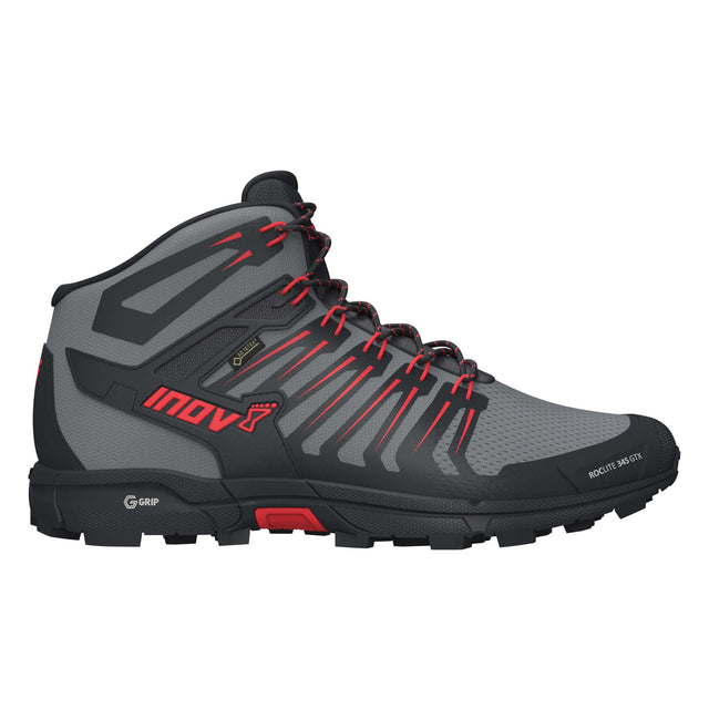 Inov-8 Roclite G 345 GTX chaussures de course en sentier pour homme Gris / Noir / Rouge